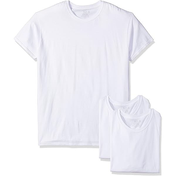Fruit of the Loom Men's White V-Neck Tee 5-Pack - Big Sizes 2X, 3X